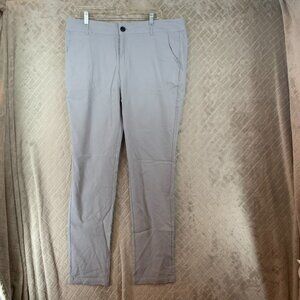 Baseball Pants Mens 38 Gray Slim Leg High Rise Stretch Athletic Softball Sports
